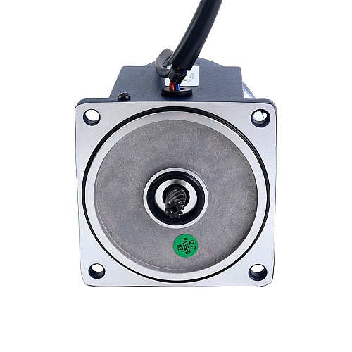Jednofazowy 110VAC 25W 60Hz Kołnierz 80mm Przełożenie 20:1 Silnik indukcyjny prądu przemiennego z przekładnią czołową 25W 110VAC 60Hz 4,5-77,5RPM 2,43Nm(344,12oz.in) Kołnierz 80mm Jednofazowy silnik prądu przemiennego o zmiennej prędkości z przekładnią czołową - 4IK25RGN-A/4GN20K | StepperOnline