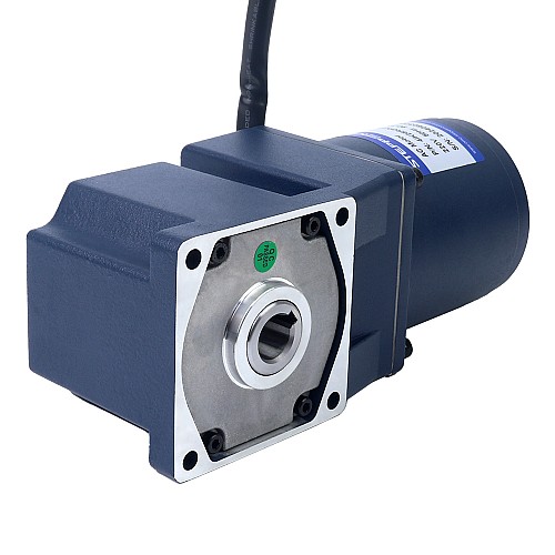 25W 110VAC 60Hz 0,9-15,5RPM 12,00Nm(1699,32oz.in) Kołnierz 80mm Jednofazowy silnik prądu przemiennego o zmiennej prędkości obrotowej z przekładnią kątową - 4IK25RGN-A/4GN100RC | StepperOnline
