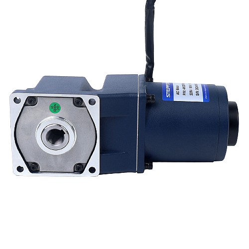 25W 110VAC 60Hz 0,9-15,5RPM 12,00Nm(1699,32oz.in) Kołnierz 80mm Jednofazowy silnik prądu przemiennego o zmiennej prędkości obrotowej z przekładnią kątową - 4IK25RGN-A/4GN100RC | StepperOnline