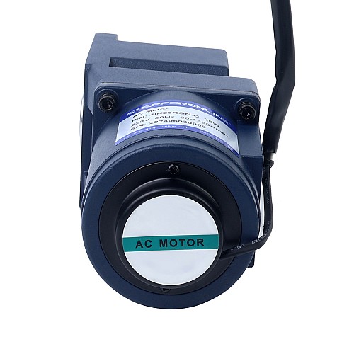 25W 110VAC 60Hz 0,9-15,5RPM 12,00Nm(1699,32oz.in) Kołnierz 80mm Jednofazowy silnik prądu przemiennego o zmiennej prędkości obrotowej z przekładnią kątową - 4IK25RGN-A/4GN100RC | StepperOnline