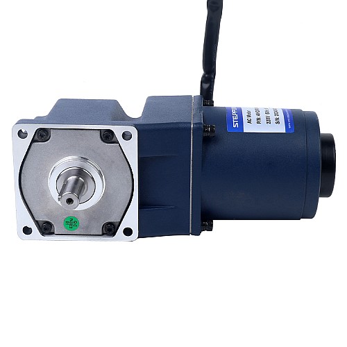 25W 110VAC 60Hz 4,5-77,5RPM 2,60Nm(368,19oz.in) Kołnierz 80mm Jednofazowy silnik prądu przemiennego o zmiennej prędkości obrotowej z przekładnią kątową - 4IK25RGN-A/4GN20RT | StepperOnline