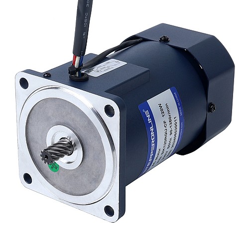 120W 220VAC 50Hz 1,8-27RPM 20,00Nm(2832,23oz.in) Kołnierz 90mm Jednofazowy silnik prądu przemiennego o zmiennej prędkości z przekładnią czołową - 5IK120RGU-CF/5GU50KB | StepperOnline