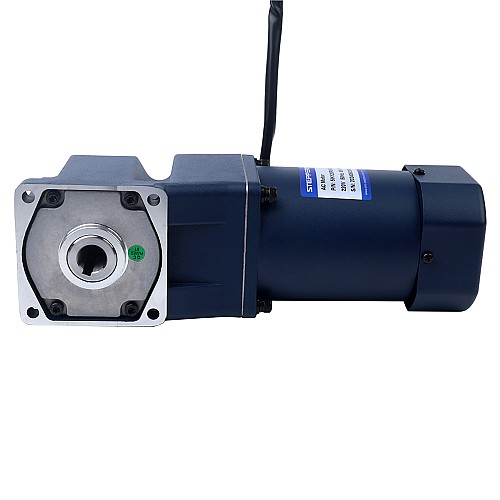 120W 220VAC 50Hz 4,5-67,5RPM 12,00Nm(1699,32oz.in) Kołnierz 90mm Jednofazowy silnik prądu przemiennego o zmiennej prędkości obrotowej z przekładnią kątową - 5IK120RGU-CF/5GU20RC | StepperOnline