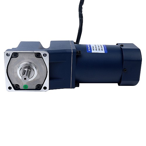 120W 220VAC 50Hz 4,5-67,5RPM 12,00Nm(1699,32oz.in) Kołnierz 90mm Jednofazowy silnik prądu przemiennego o zmiennej prędkości obrotowej z przekładnią kątową - 5IK120RGU-CF/5GU20RT | StepperOnline