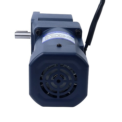 120W 220VAC 50Hz 4,5-67,5RPM 12,00Nm(1699,32oz.in) Kołnierz 90mm Jednofazowy silnik prądu przemiennego o zmiennej prędkości obrotowej z przekładnią kątową - 5IK120RGU-CF/5GU20RT | StepperOnline
