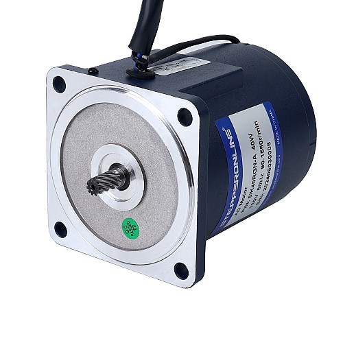 40W 110VAC 60Hz 0,9-15,5RPM 10,00Nm(1416,12oz.in) Kołnierz 90mm Jednofazowy silnik prądu przemiennego o zmiennej prędkości z przekładnią czołową - 5IK40RGN-A/5GN100K | StepperOnline