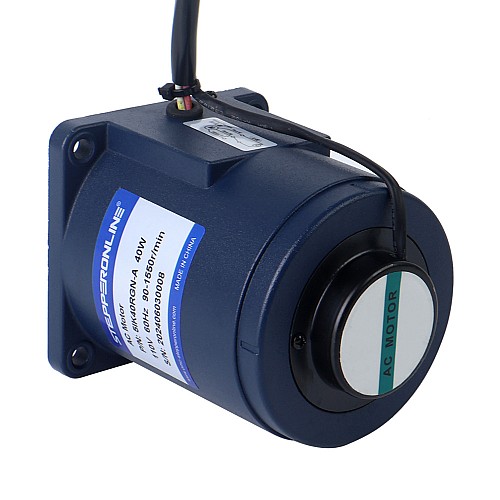 40W 110VAC 60Hz 0,9-15,5RPM 10,00Nm(1416,12oz.in) Kołnierz 90mm Jednofazowy silnik prądu przemiennego o zmiennej prędkości z przekładnią czołową - 5IK40RGN-A/5GN100K | StepperOnline