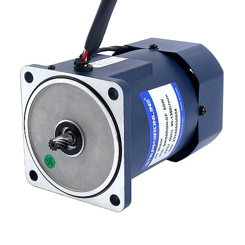 60W 220VAC 50Hz 30-450RPM 0,99Nm(140,20oz.in) Kołnierz 90mm Jednofazowy silnik prądu przemiennego o zmiennej prędkości z przekładnią czołową - 5IK60RGN-CF/5GN3K | StepperOnline