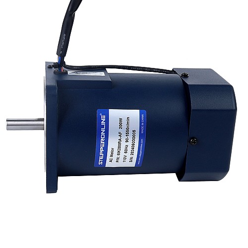 200W 110VAC 60Hz 90-1550RPM 1,20Nm(169,93oz.in) Kołnierz 104mm Jednofazowy silnik prądu przemiennego o zmiennej prędkości - 6IK200RA-AF | StepperOnline