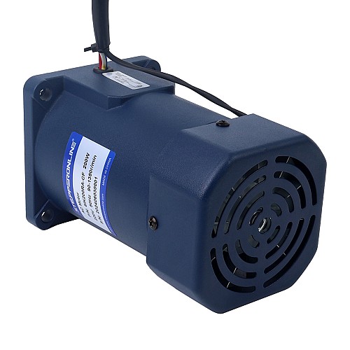 Jednofazowy 220VAC 200W 50Hz Kołnierz 104mm Przełożenie 100:1 Silnik indukcyjny prądu przemiennego z przekładnią kątową 200W 220VAC 50Hz 90-1350RPM 1,45Nm(205,33oz.in) Kołnierz 104mm Jednofazowy silnik prądu przemiennego o zmiennej prędkości - 6IK200RA-CF | StepperOnline