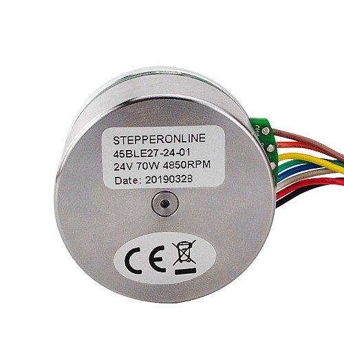 24V 4850RPM 0,13Nm 70W 3,6A(silnik z zewnętrznym wirnikiem Ф43,2x27mm)