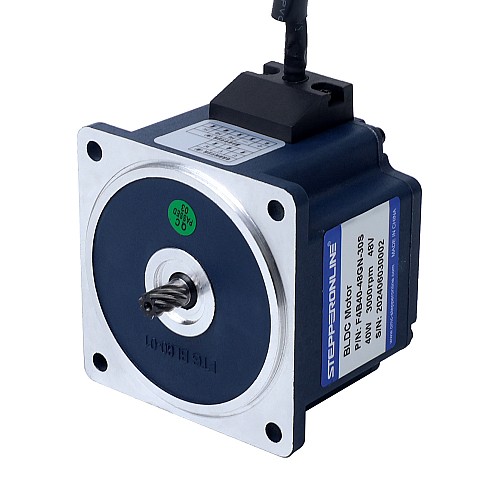 Bezszczotkowy silnik prądu stałego 48V 40W 15RPM z przekładnią 8,00Nm(1132,90oz.in) Skrzynia biegów czołowa 200:1 - F4B40-48GN-30S/4GN200K | StepperOnline