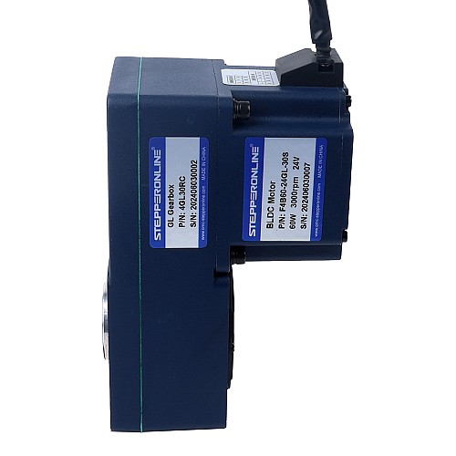 24V 60W 100RPM 4,20Nm(594,77oz.in) Bezszczotkowy silnik prądu stałego z przekładnią 30:1 z wałem drążonym przekładnią równoległą - F4B60-24GL-30S/4GL30RC | StepperOnline UK