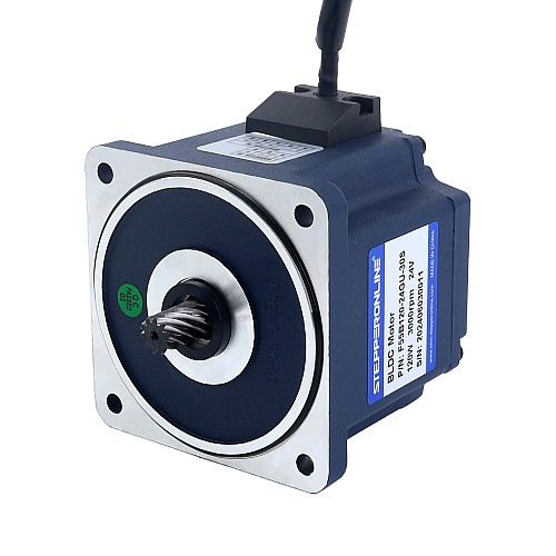Bezszczotkowy silnik prądu stałego 24V 120W 15RPM z przekładnią 20,00Nm(2832,24oz.in) Skrzynia biegów czołowa 200:1 - F55B120-24GU-30S/5GU200KB | StepperOnline