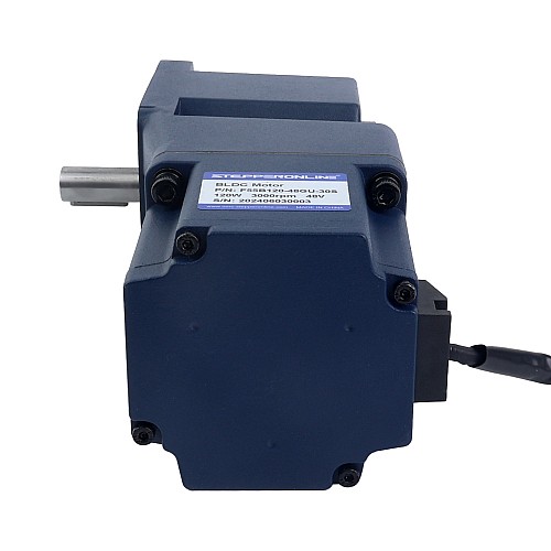 Silnik przekładniowy BLDC 24V, 120W, 30RPM, 20,00Nm(2832,24oz.in) Skrzynia biegów kątowa 100:1 - F55B120-24GU-30S/5GU100RT | StepperOnline
