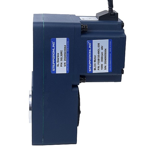 48V 150W 100RPM 10,50Nm(1486,92oz.in) Bezszczotkowy silnik prądu stałego z przekładnią 30:1 z wałem drążonym przekładnią równoległą - F55B150-48GL-30S/5GL30RC | StepperOnline UK