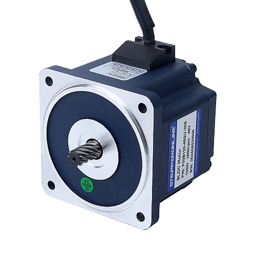 24V 84W 350RPM Bezszczotkowy silnik prądu stałego z przekładnią 1.89Nm(267.65oz.in) 10:1 Precyzyjna skrzynia biegów Bezszczotkowy silnik prądu stałego 48V 150W 300RPM z przekładnią 3,87Nm(548,04oz.in) Skrzynia biegów czołowa 10:1 - F55B150-48GU-30S/5GU10KB | StepperOnline