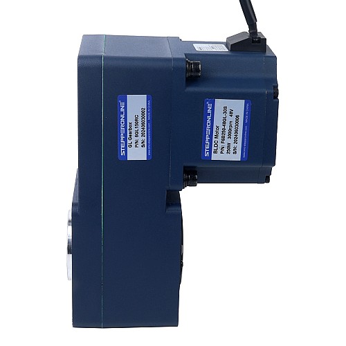48V 250W 20RPM 70,00Nm(9912,82oz.in) Bezszczotkowy silnik prądu stałego z przekładnią 150:1 z wałem drążonym przekładnią równoległą - F6B250-48GL-30S/6GL150RC | StepperOnline UK