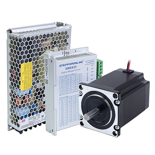 YS Seria 1 Oś Zestaw Silnika Krokowego 1.9Nm (269.06oz.in) Nema 23 Silnik Krokowy, Sterownik i Zasilacz 36V - 1-DM542Y-S19 | StepperOnline