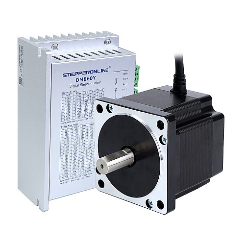 YS Seria 1 Oś Zestaw Silnika Krokowego 4.8Nm (679.74oz.in) Nema 34 Silnik Krokowy i Sterownik - 1-DM860Y-34HS30 | StepperOnline