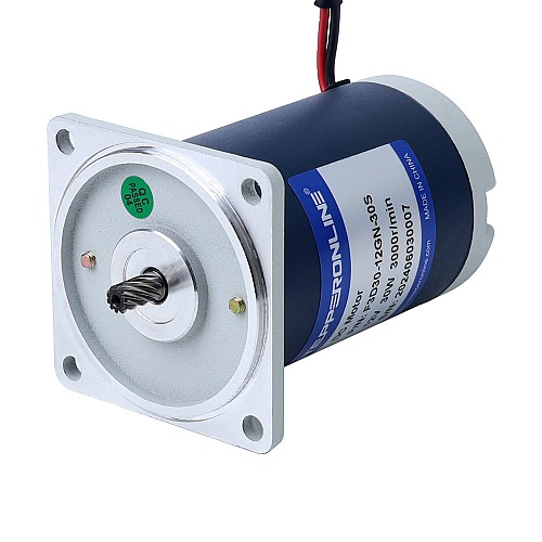 Szczotkowany silnik z przekładnią 12V DC60Kg.cm/3.5RPM w/ 1166:1 Przekładnia prostokątna Szczotkowany 12V 30W 2,90Nm(410,67oz.in) 60RPM z silnikiem z przekładnią zębatą czołową 50:1 na prąd stały - F3D30-12GN-30S/3GN50K | StepperOnline
