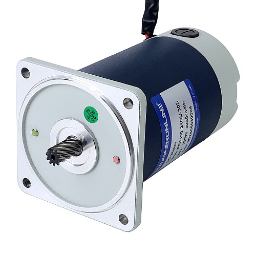 Szczotkowany 24V 150W 7,16Nm(1013,94oz.in) 200RPM z silnikiem z przekładnią zębatą czołową 15:1 na prąd stały - F5D150-24GU-30S/5GU15KB | StepperOnline