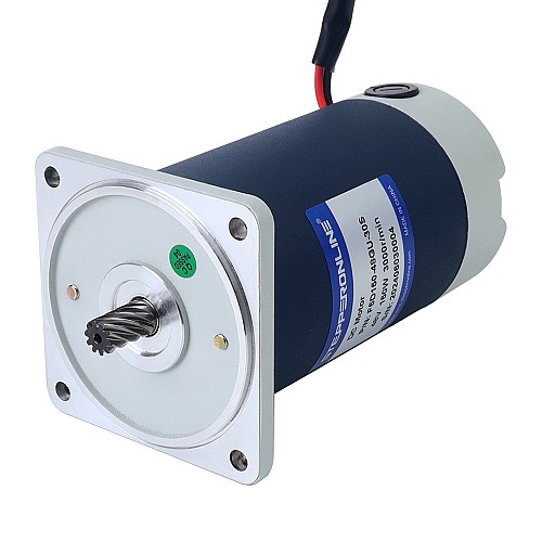 Szczotkowany 48V 150W 20,00Nm(2832,23oz.in) 30RPM z silnikiem z przekładnią zębatą czołową 100:1 na prąd stały - F5D150-48GU-30S/5GU100KB | StepperOnline
