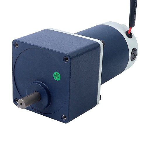 Szczotkowany silnik z przekładnią 12V DC60Kg.cm/3.5RPM w/ 1166:1 Przekładnia prostokątna Szczotkowany 12V 60W 3,86Nm(546,62oz.in) 120RPM z silnikiem z przekładnią zębatą czołową 15:1 na prąd stały - F5D60-12GN-18S/5GN15K | StepperOnline