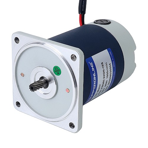 Szczotkowany silnik z przekładnią 12V DC60Kg.cm/3.5RPM w/ 1166:1 Przekładnia prostokątna Szczotkowany 24V 60W 1,29Nm(182,68oz.in) 360RPM z silnikiem z przekładnią zębatą czołową 5:1 na prąd stały - F5D60-24GN-18S/5GN5K | StepperOnline