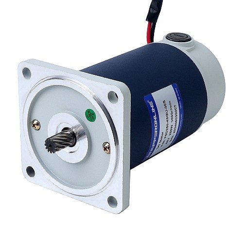 Szczotkowany 48V 250W 15,65Nm(2216,22oz.in) 100RPM z silnikiem z przekładnią zębatą czołową 30:1 na prąd stały - F6D250-48GU-30S/6GU30K | StepperOnline