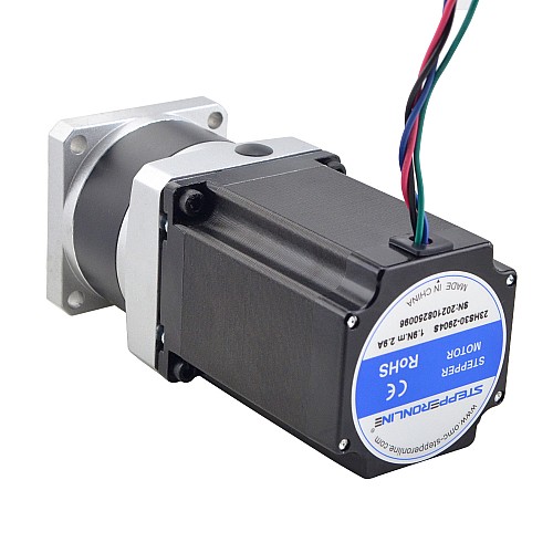 Silnik krokowy Nema 23 L=76mm Przełożenie 10:1 Przekładnia planetarna serii MG Silnik krokowy Nema 23 L=76mm Przełożenie 10:1 Przekładnia planetarna serii MG