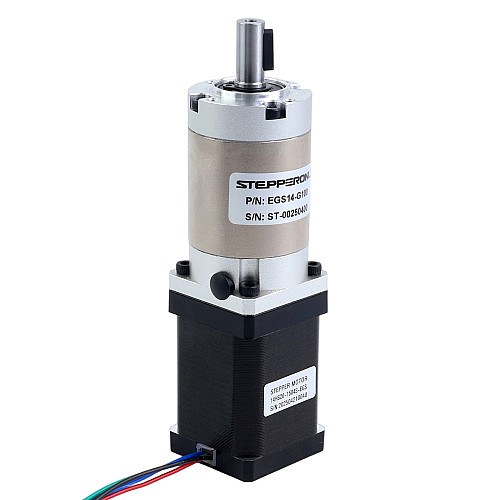 Silnik krokowy Nema 14 bipolarny L=52mm z przekładnią planetarną serii EG przełożeni 100:1 - 14HS20-1504S-EGS100 | StepperOnline