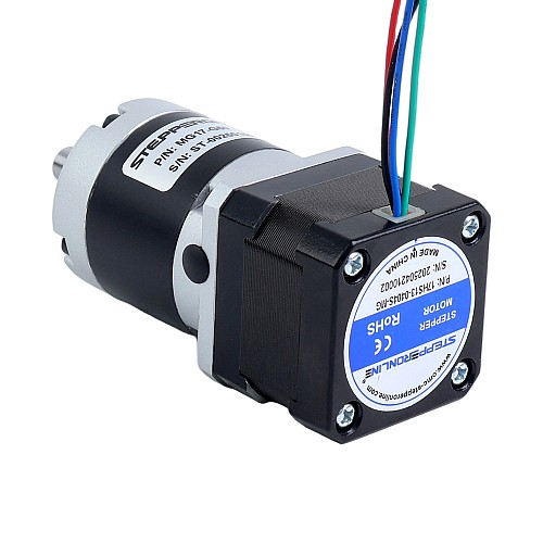 Silnik krokowy Nema 17 bipolarny L=34mm z przekładnią planetarną serii MG przełożeni 50:1 - 17HS13-0404S-MG50 | StepperOnline