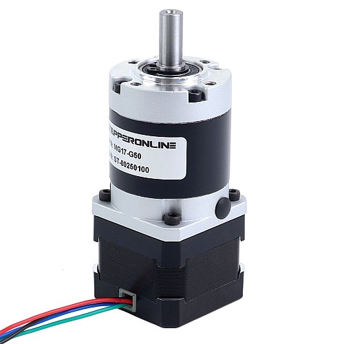 Silnik krokowy Nema 17 bipolarny L=34mm z przekładnią planetarną serii MG przełożeni 50:1 - 17HS13-0404S-MG50 | StepperOnline