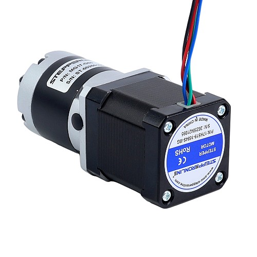 Silnik krokowy Nema 17 bipolarny L=48mm z przekładnią planetarną serii MG przełożeni 100:1 - 17HS19-1684S-MG100 | StepperOnline
