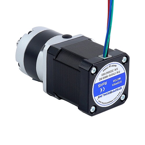 Silnik krokowy Nema 17 bipolarny L=48mm z przekładnią planetarną serii MG przełożeni 5:1 - 17HS19-1684S-MG5 | StepperOnline