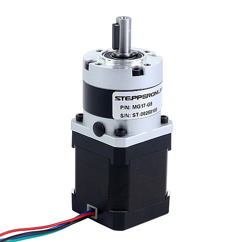 Silnik krokowy Nema 17 bipolarny L=48mm z przekładnią planetarną serii MG przełożeni 5:1 - 17HS19-1684S-MG5 | StepperOnline
