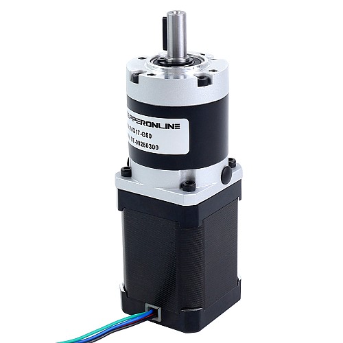 Silnik krokowy Nema 17 bipolarny L=60mm z przekładnią planetarną serii MG przełożeni 50 - 17HS24-2104S-MG50 | StepperOnline