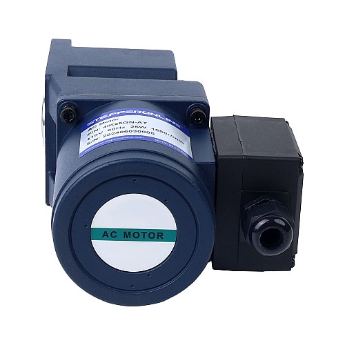 Trójfazowy 220VAC/380VAC 25W 50/60Hz Kołnierz 80mm Przełożenie 100:1 Silnik indukcyjny prądu przemiennego z przekładnią kątową Trójfazowy 220VAC/380VAC 25W 50/60Hz Kołnierz 80mm Przełożenie 100:1 Silnik indukcyjny prądu przemiennego z przekładnią kątową