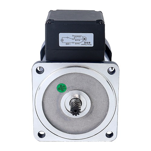 Jednofazowy 220VAC 120W 60Hz Kołnierz 90mm Przełożenie 10:1 Silnik indukcyjny prądu przemiennego z przekładnią kątową 120W 110VAC 60Hz 135RPM 6,20Nm(877,99oz.in) Kołnierz 90mm Jednofazowy silnik indukcyjny prądu przemiennego z wałem drążonym z przekładnią kątową - 5IK120GU-AFT/5GU10RC | StepperOnline