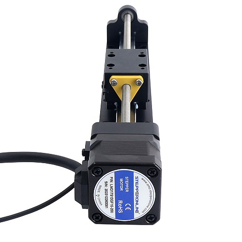 Nema 17 Siłownik liniowy ze śrubą pociągową 1,5A Skok 200mm 0,25Nm(35,40oz.in) Ołów 2,54mm (0,1) z czujnikiem