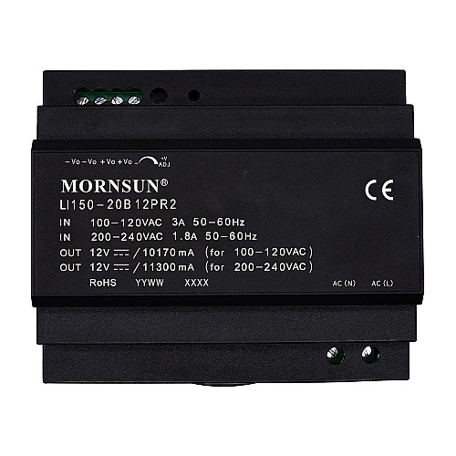 150W 24V 6.3A 85-264VAC/120-370VDC Szyna DIN Przewód zasilania
