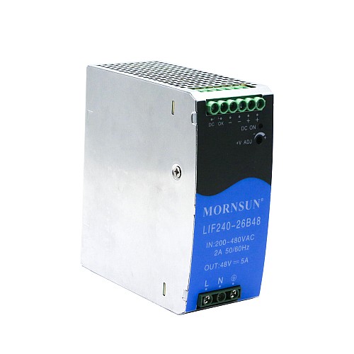 240W 48V 5.0A 180-550VAC/254-780VDC Szyna DIN Zasilacz impulsowy z funkcją PFC