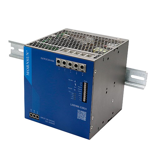 960W 24V 40.0A 85-277VAC/120-390VDC Szyna DIN Zasilacz impulsowy z funkcją PFC