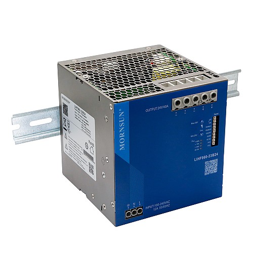 960W 24V 40.0A 85-277VAC/120-390VDC Szyna DIN Zasilacz impulsowy z funkcją PFC