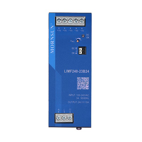240W 24V 10.0A 85-277VAC/120-390VDC Szyna DIN Zasilacz impulsowy z funkcją PFC