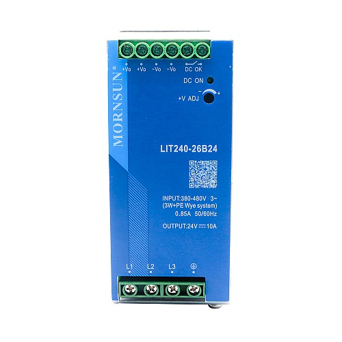 240W 24V 10.0A 320-600VAC/450-850VDC Szyna DIN Przewód zasilania