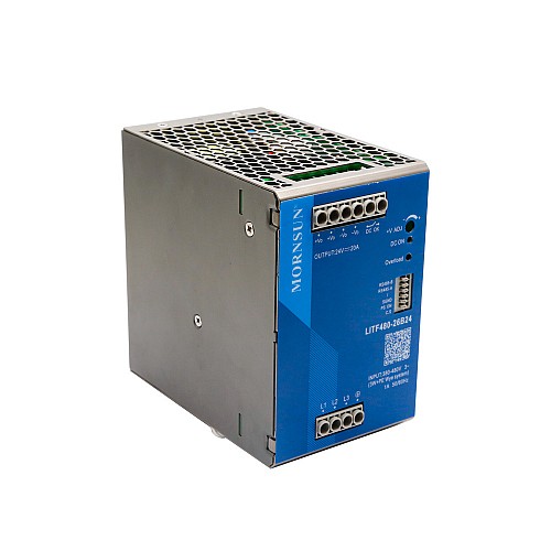 480W 24V 20.0A 3x320-600VAC/450-800VDC Szyna DIN Zasilacz impulsowy z funkcją PFC