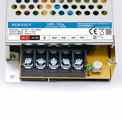 50W 5V/4A 24V/1.4A 85-264VAC/120-370VDC Przełączanie zasilania