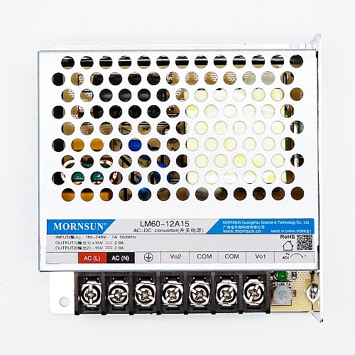 60W 15V -15V/5.0A 5.0A 165-264VAC/180-370VDC Przełączanie zasilania